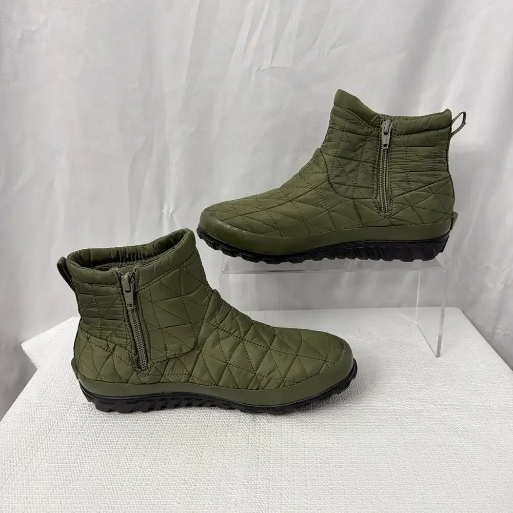 Bogs Boots Womens Size 7 Snowday II Green Quilted Insulated Waterproof Ankle - Picture 7 of 8